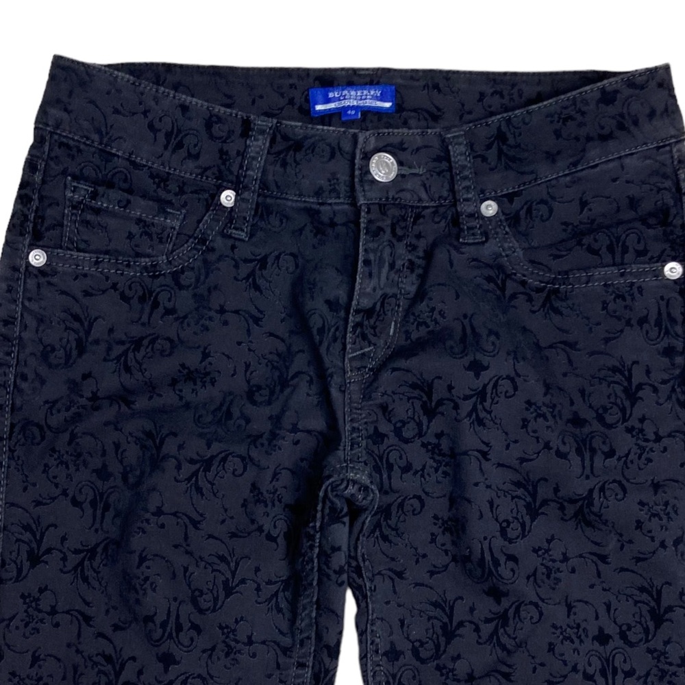 Burberry London Blue Label Japanese Damask Black Jean 40